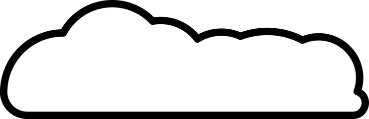 Cloud element in PNG type. Flat illustration style. Minimal object.