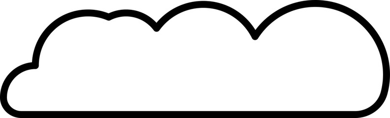 Cloud element in PNG type. Flat illustration style. Minimal object.
