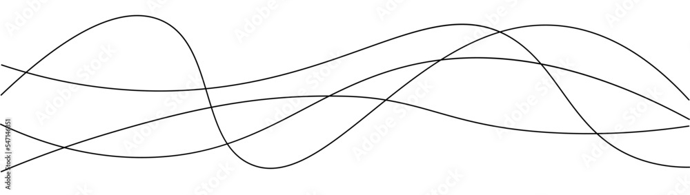 Poster wavy thin line. black isolated stripe. abstract background. geometric pattern curved line. vector il