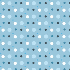 Seamless pattern with blue dots