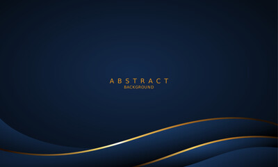 dark blue luxury premium background and gold line.