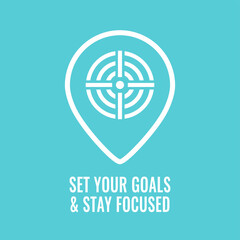 Set your goals vector poster