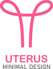 Uterus icon, medical minimal design - obrazy, fototapety, plakaty