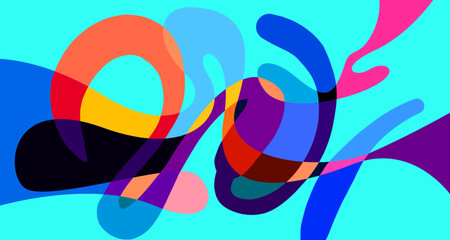 Vector colorful abstract psychedelic liquid and fluid background pattern