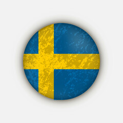 Country Sweden. Sweden flag. Vector illustration.
