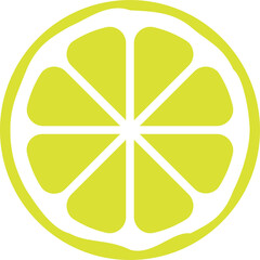 Lemon halved isolated. Vegan concept jpeg and png file format