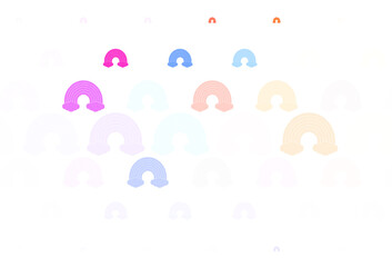 Light Blue, Red vector pattern with rainbow elements.