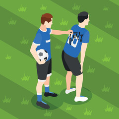 Sports Betting Isometric Background