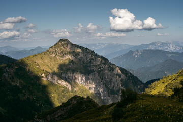 Obraz na płótnie Canvas Panoramic view from the Sabbia Valley on the mountain peaks in the Northern Italy