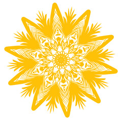 Sunflower blossom vector illustration set. Sunflower, aster, marigold flower illustration design set. Yellowish color