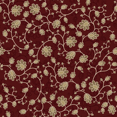 Oriental floral ornament, seamless pattern background design.