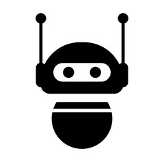 Small robot. Guides and chatbot. Vector.
