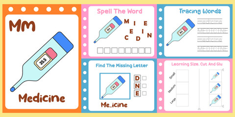 worksheets pack for kids with medicine fun learning for children