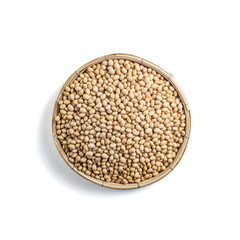 Himalayan Navy Beans (Pearl haricot beans, White Rajma). Haricot Beans in  threshing basket