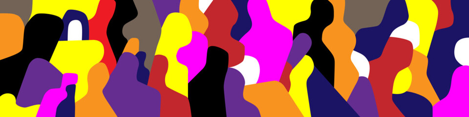 Group of people - abstract vector illustration , design element