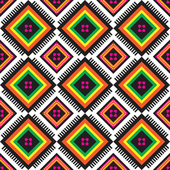 Geometric ethnic oriental seamless pattern traditional Design for background,tribal,carpet,wallpaper,clothing,wrapping,Batik,fabric,Vector illustration.