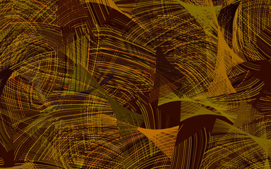 Dark Red, Yellow vector texture with abstract forms.