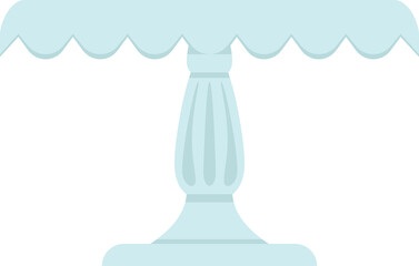 Cake stand in flat icon style. Empty tray for fruit and desserts. 