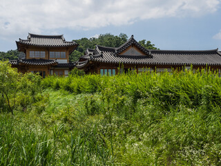Obraz premium The street view of Eunpyeong Hanok Village in South Korea