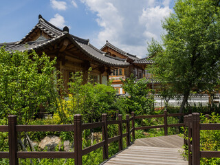 The street view of Eunpyeong Hanok Village in South Korea