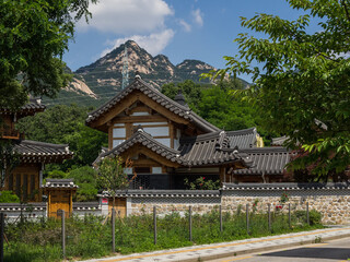 The street view of Eunpyeong Hanok Village in South Korea