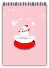 Professional business stationery items christmas template color styles layered png illustration