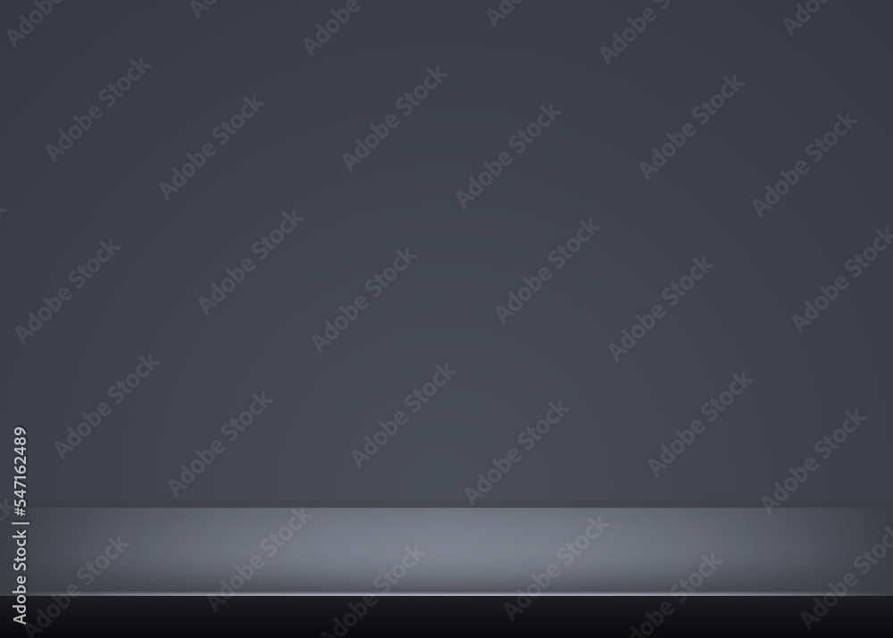 Poster grey iron gradient light backdrop empty studio with room floor 3d rendering showing product display 
