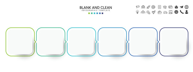 	
Blank and clean. Steps business data visualization timeline process infographic template design	