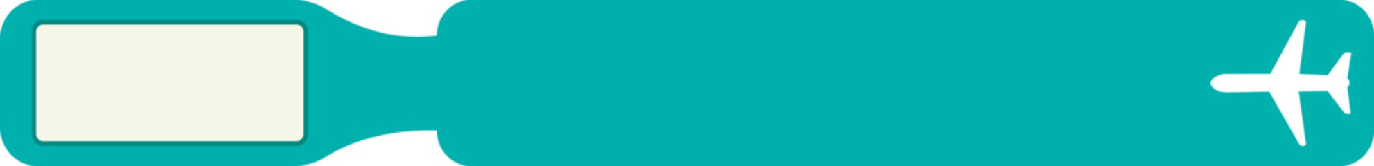 Fototapeta premium Luggage tag for travel. Flat illustration.