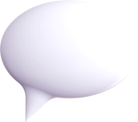 Chat bubble isolated on transparent background. 3D rendering