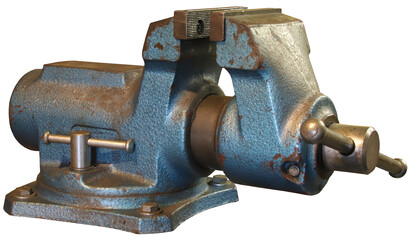 rusty vice isolated