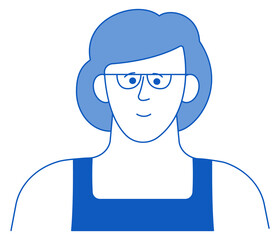 Woman face portrait. Female user profile picture