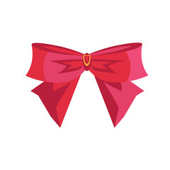 Red bow on a white background.CMYK color