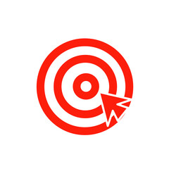 Target vector icon. Red