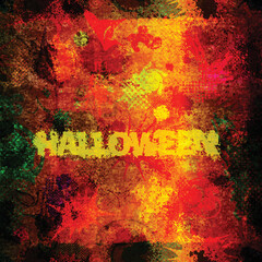 Halloween banners. Grunge background .Vector illustration 