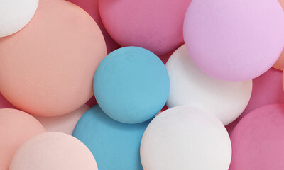 Abstract 3d render of colorful spheres, modern background design