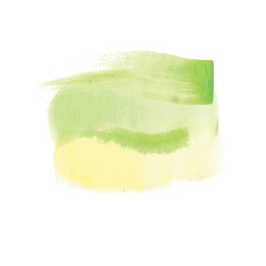 Vector image of the abstract watercolor background in two colors: green and yellow.