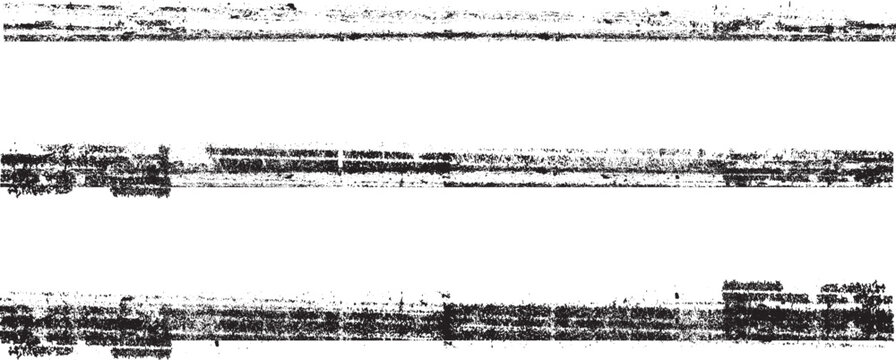 Grunge Paint stripe . Vector brush Stroke . Distressed banner . Black isolated paintbrush collection . Modern Textured shape . Dry border in Black . bulge line