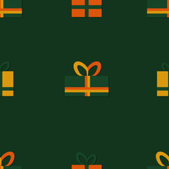Christmas presents pattern paper cut style
