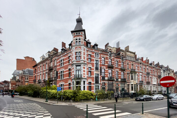 Obraz premium Beautiful architecture of a medieval building in Brussels