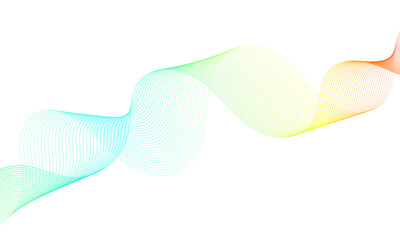 Bright abstract background with colorful wave lines