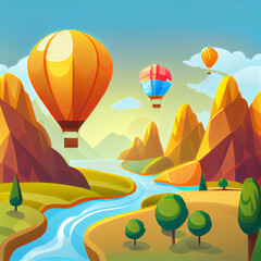 Fototapeta premium hot air balloon