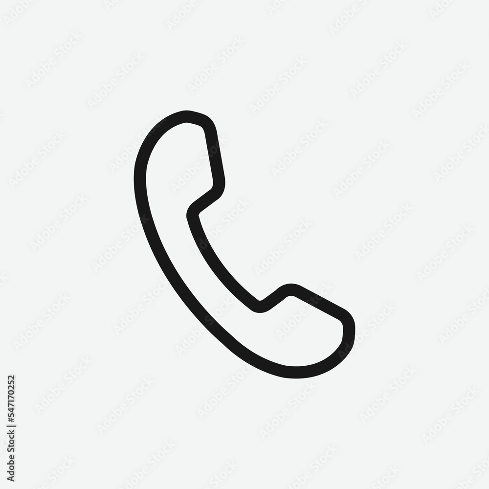 Wall mural Phone ring icon flat style isolated on grey background. Telephone symbol. Call vector illustration sign for web and mobile app