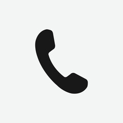 Phone ring icon flat style isolated on grey background. Telephone symbol. Call vector illustration sign for web and mobile app