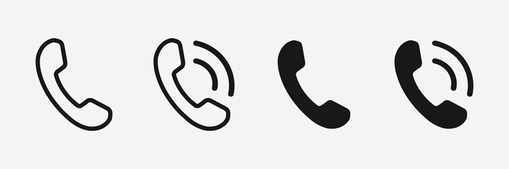 Phone ring icon flat style isolated on grey background. Telephone symbol. Call vector illustration sign for web and mobile app