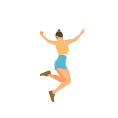 Fototapeta na wymiar sport running woman logo