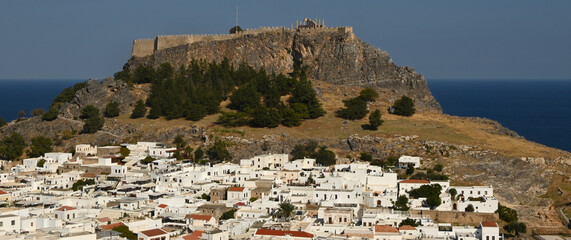 Obraz premium Beautiful view of Lindos, Rhodes, Greece