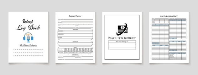 Kdp interior log book planner template