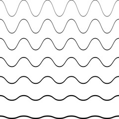 Abstract flow lines  . Fluid wavy shape .Striped linear pattern . Vector illustration