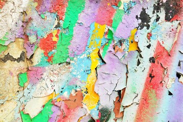Background, texture colored bright stains of paint on plaster